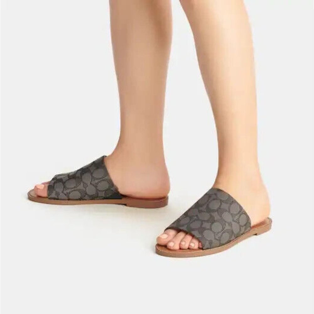 Coach Hazel Sandal In Signature Jacquard - Picture 5 of 5